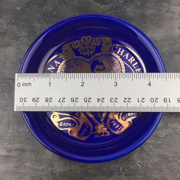 Princess Diana Portmeirion Blue & Gold Plate 4.5” - Picture 4 of 8